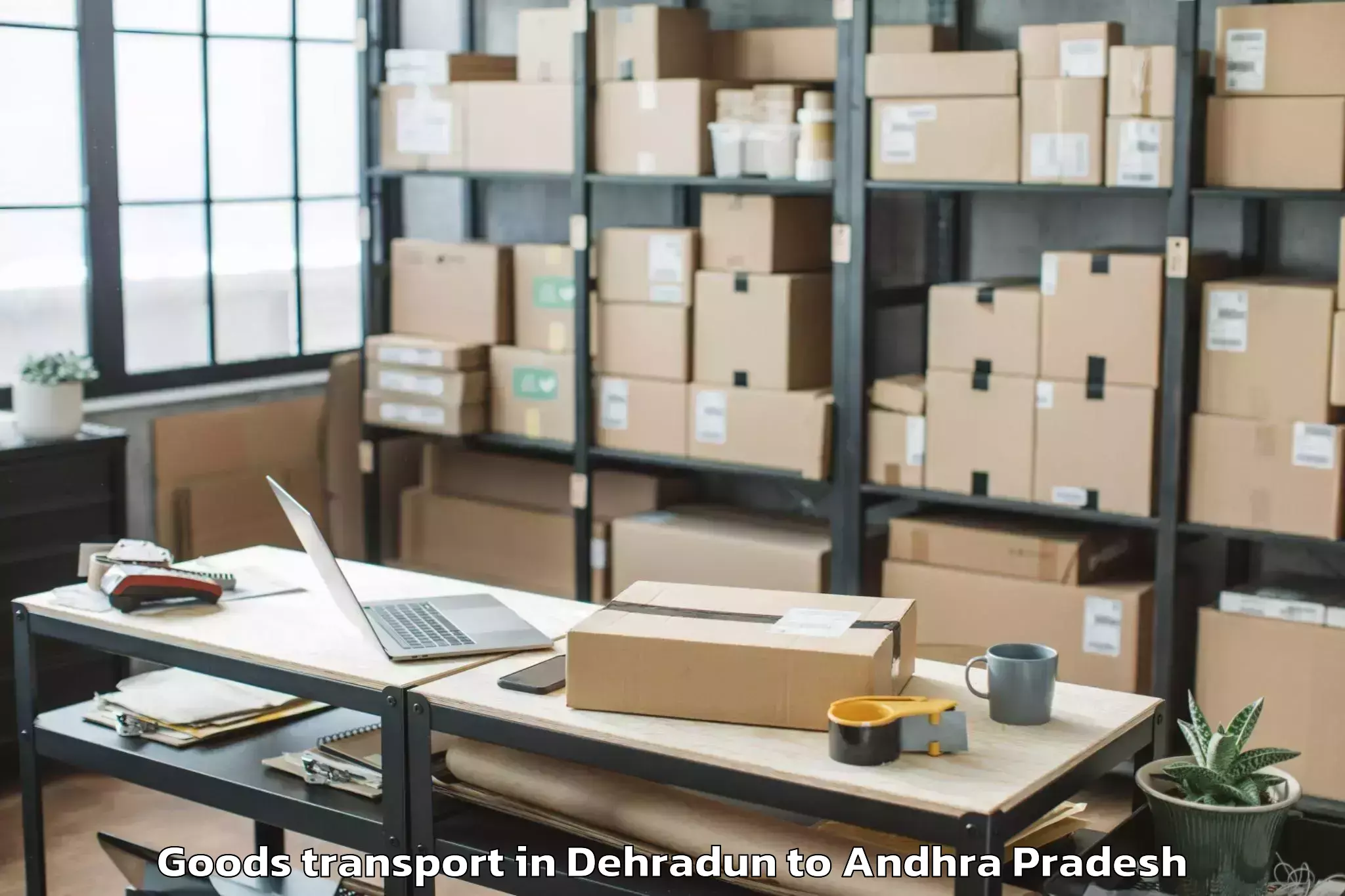 Book Dehradun to Cheepurupalle Goods Transport Online